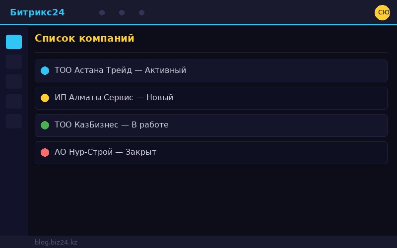 Список компаний в CRM Битрикс24