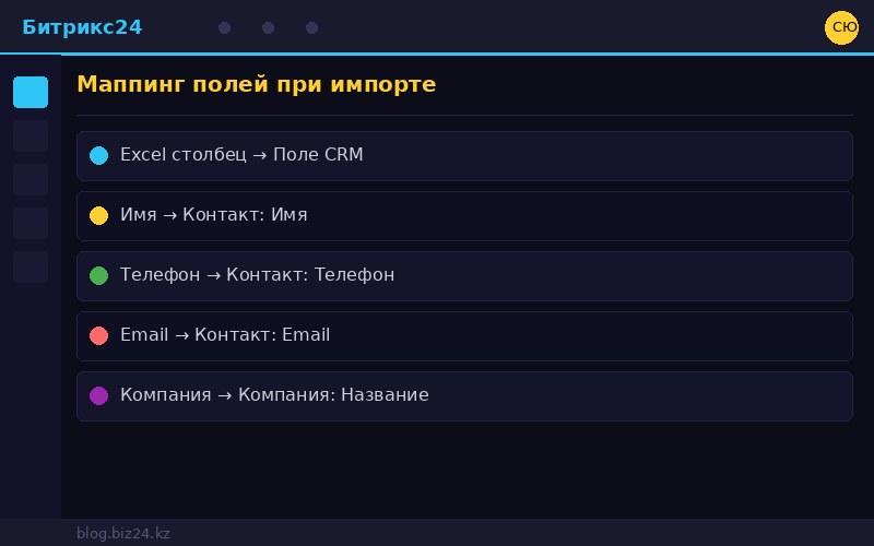 Импорт данных из Excel в Битрикс24