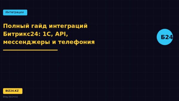 Полный гайд интеграций Битрикс24: 1С, API, мессенджеры и телефония