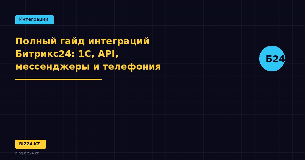 Полный гайд интеграций Битрикс24: 1С, API, мессенджеры и телефония