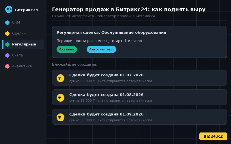 Настройка генератора продаж по сегменту клиентов в Битрикс24