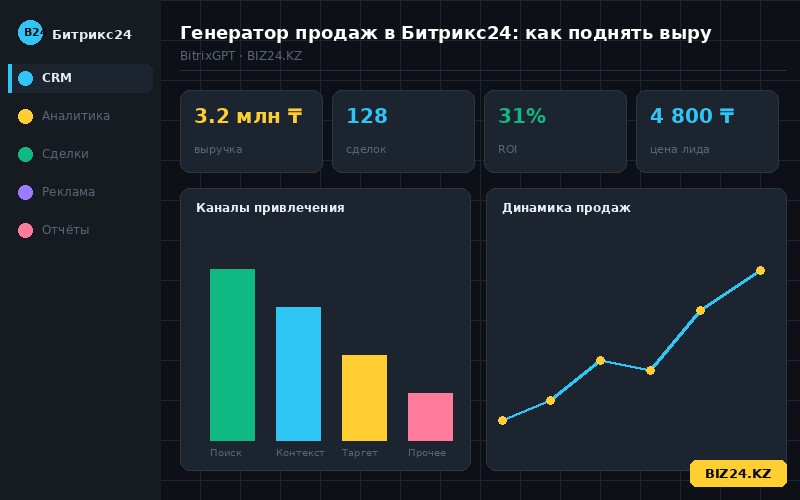 Результаты повторных продаж генератора в CRM Битрикс24