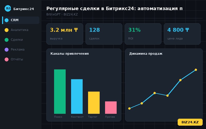 Список регулярных сделок и повторных продаж в CRM Битрикс24