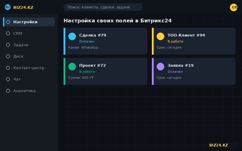 Настройка своих полей и смарт-процессов в Битрикс24
